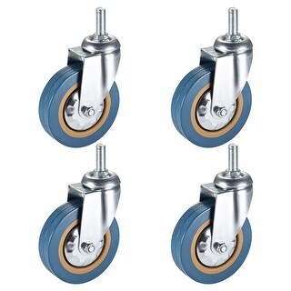 Swivel Caster Wheels PVC Caster 4 Inch Wheel M12 x 30mm Thread , 4pcs ...