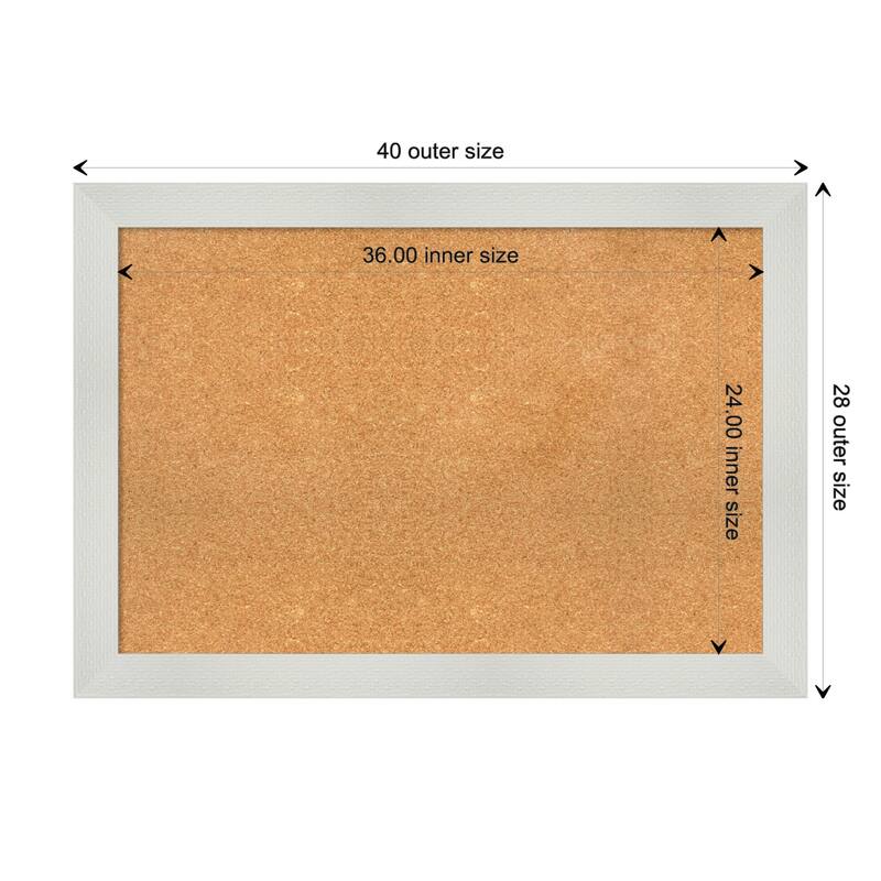 Mosaic Framed Natural Corkboard Bulletin Board - Mosaic White - Board Size 36x24