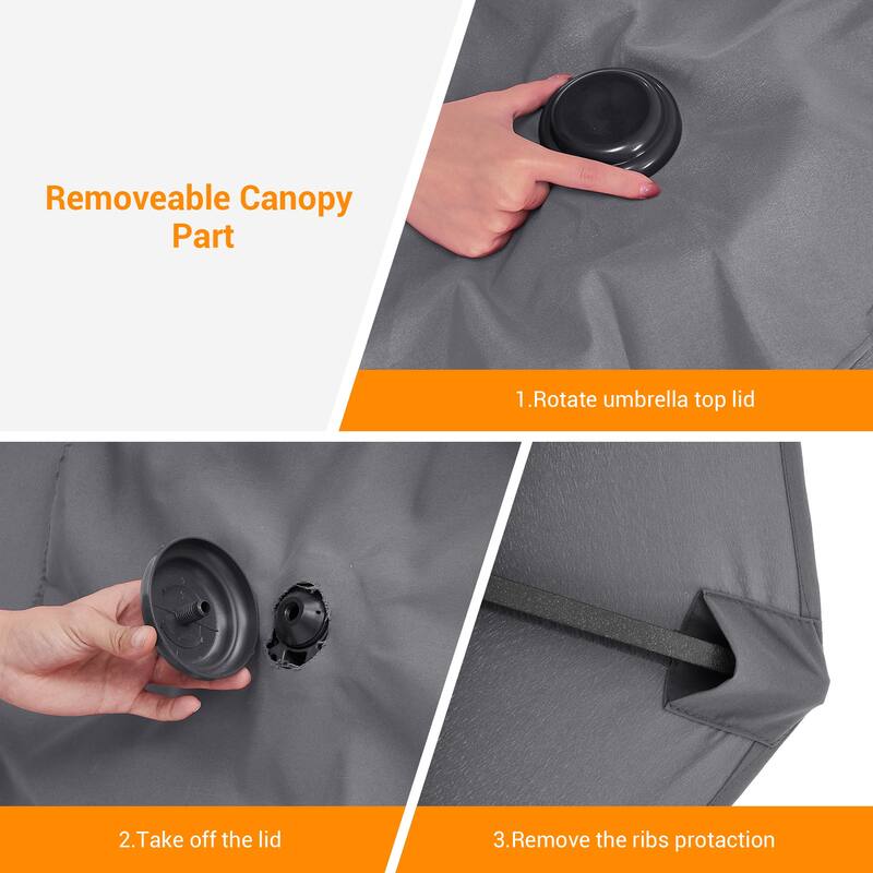 BONOSUKI 9ft Patio Umbrella,Outside Deck Table Umbrella,w/Tilt Crank