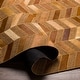 preview thumbnail 15 of 19, Arcangelo Modern Hair-on-hide Leather Area Rug