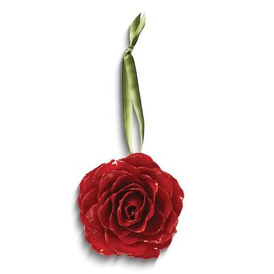 Curata Lacquer Dipped Red Decorative Real Rose