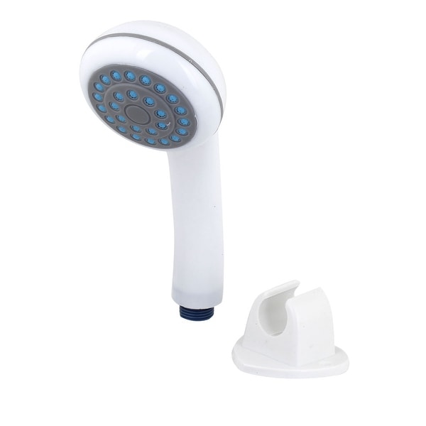 Unique Bargains Bathroom Heat Shape Holder Handheld Bathing Sprayer Shower Head White