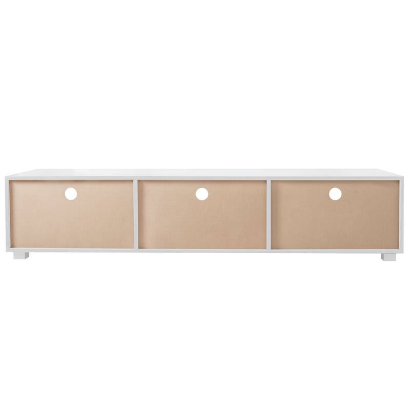 63" Modern TV Stand with Open Shelves & Cabinets for TVs Up to 70"