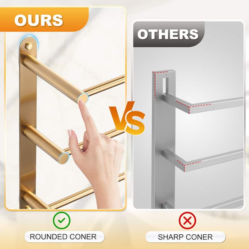 WOWOW Modern 3-Tier Wall Mounted Towel Rack