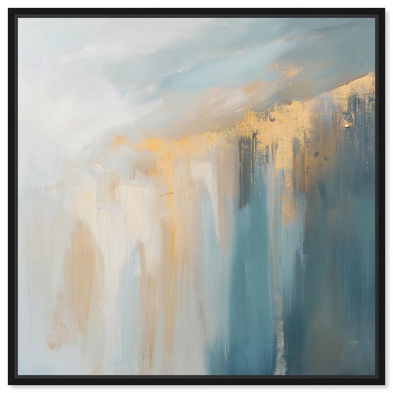 Golden Tears I Canvas by Art Remedy - Black - 40" x 40"
