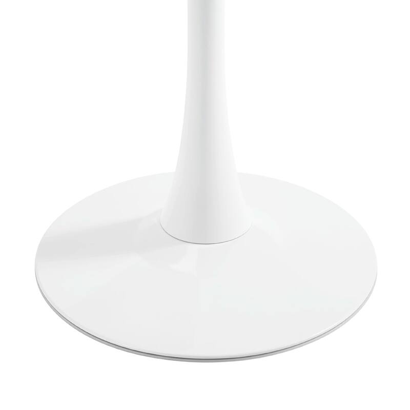 Small Circle Kitchen Table for 2-4 People, Round Dining Table with Metal Pedestal Base, End Table Leisure Coffee Table