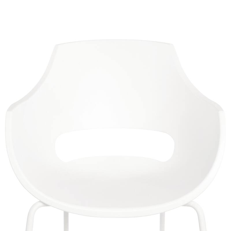 Furnish Theory Urban-ML Pro Indoor/Outdoor Stackable Dining Armchairs Polypropylene Shell & Powder-Coated Steel Legs (Set of 2)