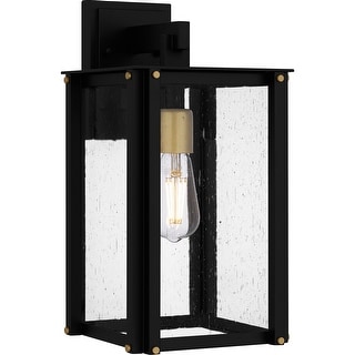 Matte Black One Light Outdoor Wall Mount from the Robbins Collection