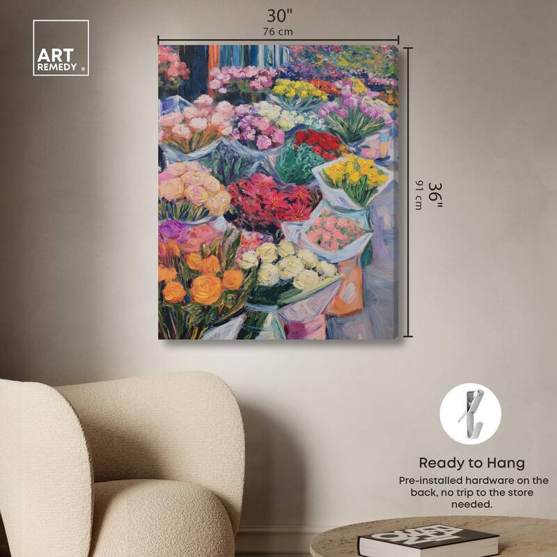 Market Blooms I Canvas by Art Remedy, Gallery Wrapped