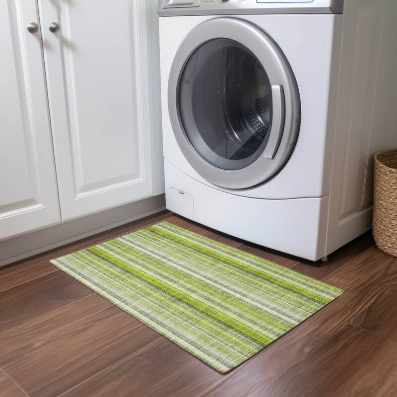 Alvari Stripe Weather Resistant Timeless Fusion Outdoor Rug