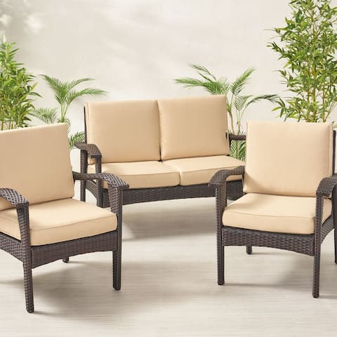 Simone Loveseat and Club Chair Cushions Set by Christopher Knight Home