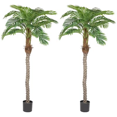 Artificial Potted Palm Trees - 6' - Set of 2