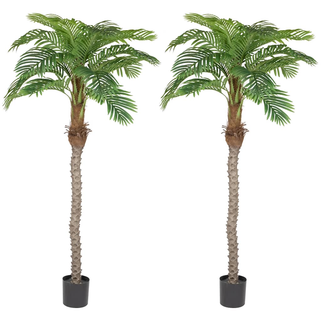 Artificial Potted Palm Trees - 6' - Set of 2