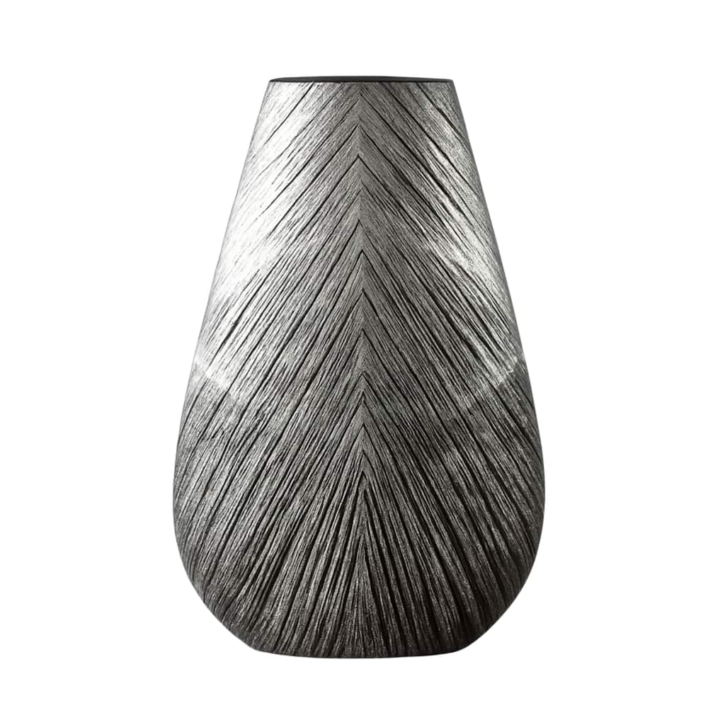 Aria Home Arrowhead Grey Textured Polyresin Vase for Modern Home Decor
