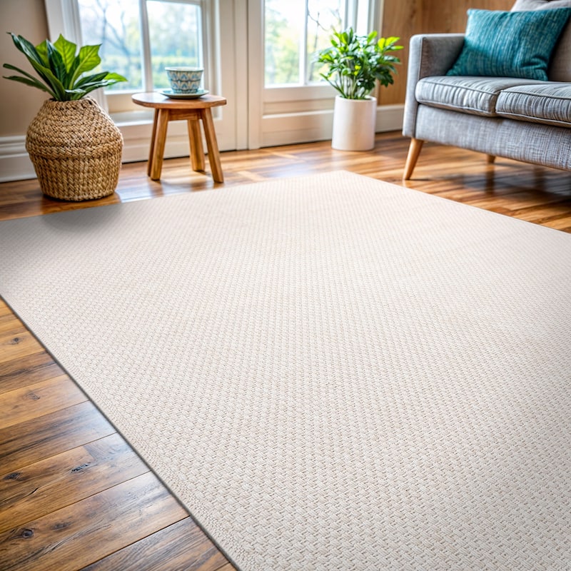 VILLADECOR Easy Jute Indoor Outdoor Weaving Area Rug