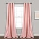 preview thumbnail 37 of 119, Lush Decor Insulated Grommet Blackout Curtain Panel Pair 52"W x 84"L - Pink