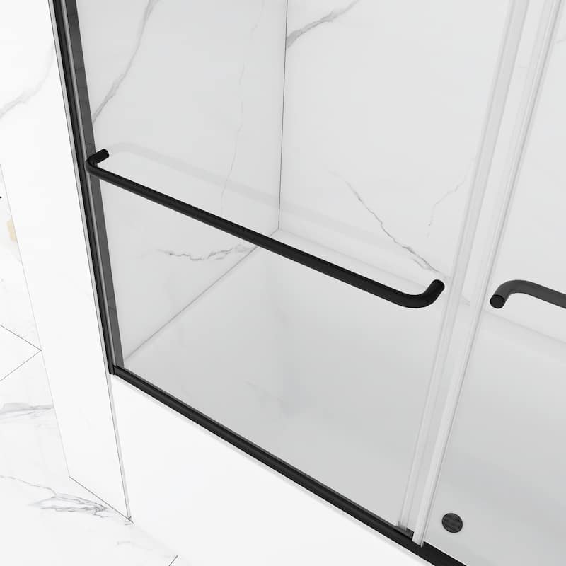 60'' x 58'' Double Sliding Tub Door in Chrome with Clear Tempered Glass