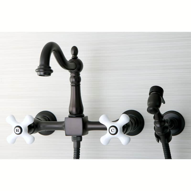 Kingston Brass Heritage Kitchen Faucet - Includes Sidespray