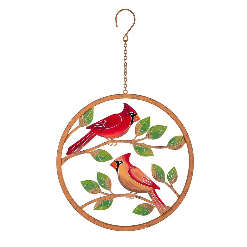 12" Diameter Rustic Friends Hand Painted Hanging Decor, Set of 2