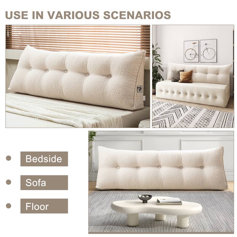 Triangular Bed Rest Wedge Headboard Pillow Back Support Reading Pillow