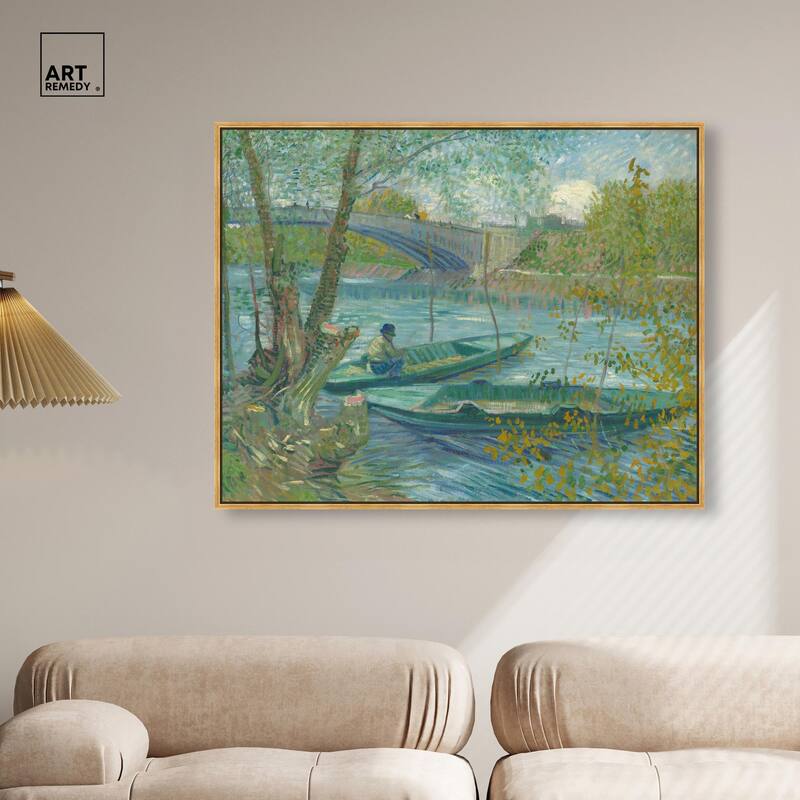 Fishing in Spring Canvas by Art Remedy