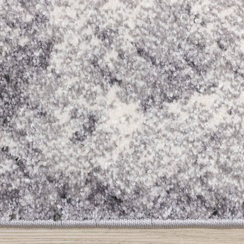Summit Collection - Grey/White/Yellow Modern Zigzag Rug