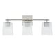 preview thumbnail 12 of 14, Lexi 3-light 23-inch Bath/ Vanity Fixture w/ Clear Fluted Square Glass