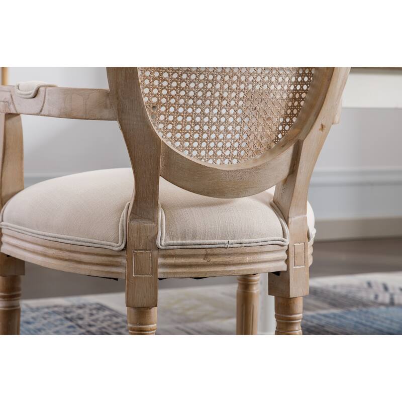 French Vintage Upholstered Fabric Dining Chairs, Weddings Seating Chairs, Banquets Side Chair Kitchen Breakfast Chairs, Set of 2