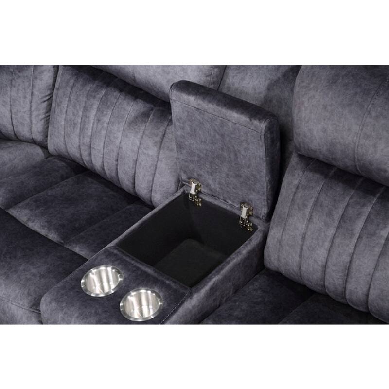 Upholstered Electric Power Reclining L-Shape Sectional Sofa
