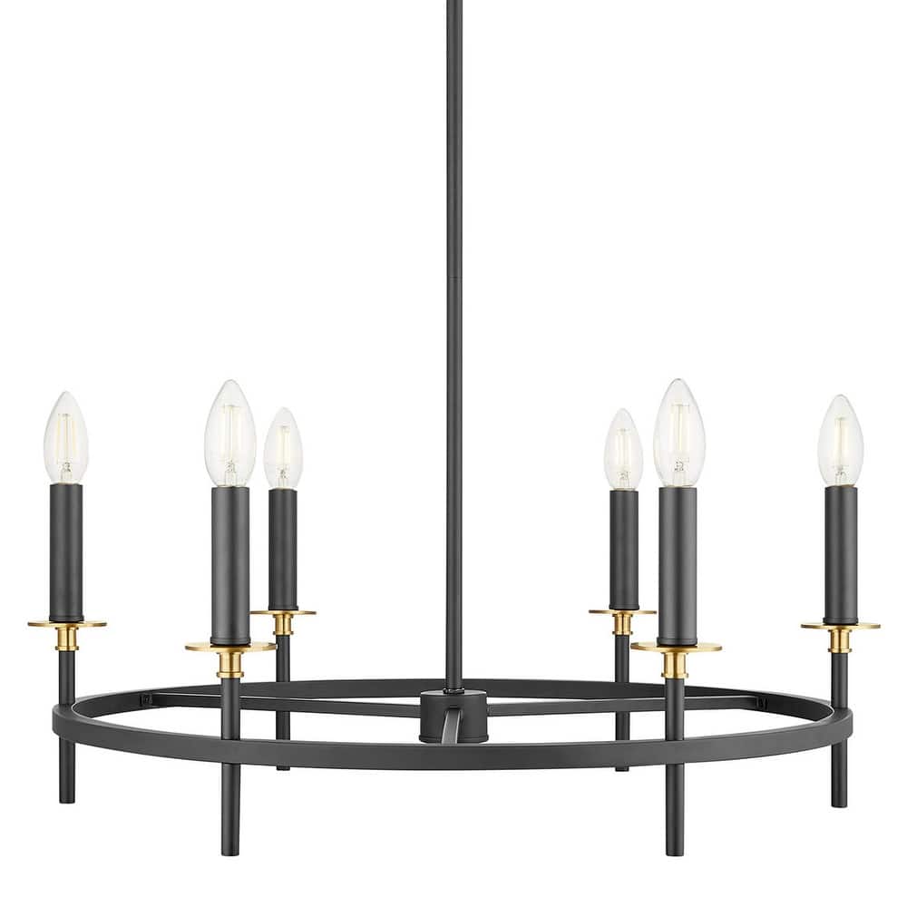 Bellevue SHCH61768 6 Light 25" Wide Taper Candle Style Chandelier