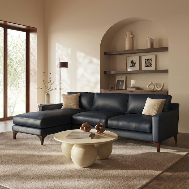 Poly & Bark Sorrento Sectional - Genuine Italian Leather
