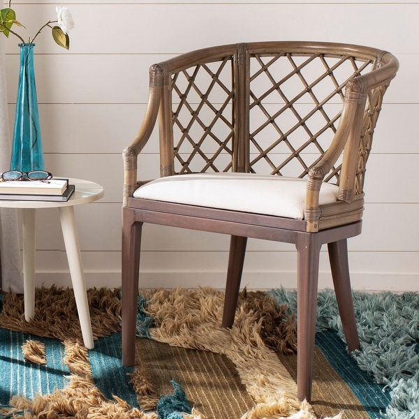 Safavieh Country Classic Dining Carlotta Griege Arm Chair - 22.3" x 23" x 31.3". Opens flyout.