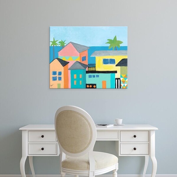 Easy Art Prints Jan Weiss's 'Beachfront Property 1' Premium Canvas Art