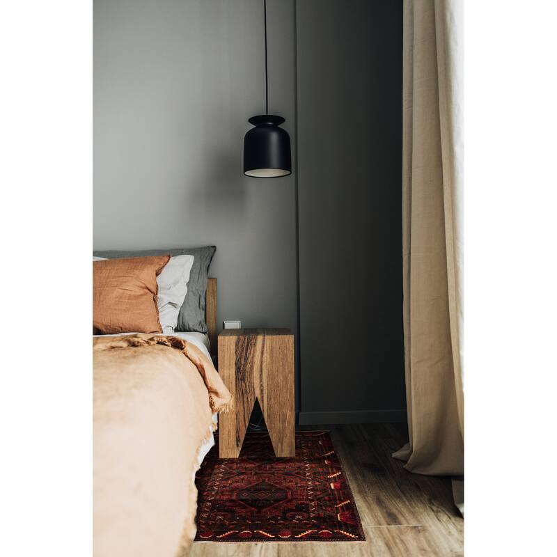 ECARPETGALLERY Hand-knotted Teimani Charcoal Wool Rug - 3'3 x 5'1