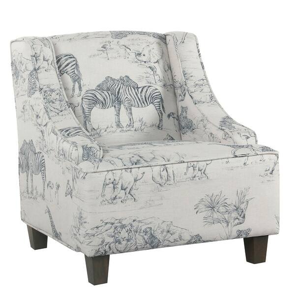 Homepop Kid S Jungle Swoop Chair Gray Woven Overstock 17309942