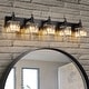 preview thumbnail 114 of 182, 2/3/4-Light Modern Bathroom Crystal Vanity Light Wall Sconces 35.4 - Black