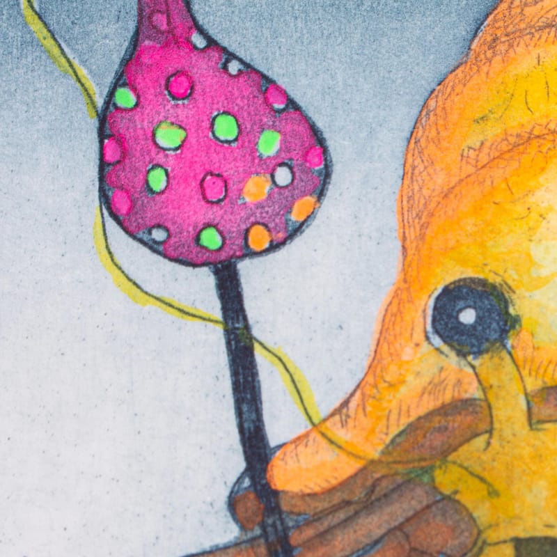 Novica Handmade Hermit Crab Aquatint Print