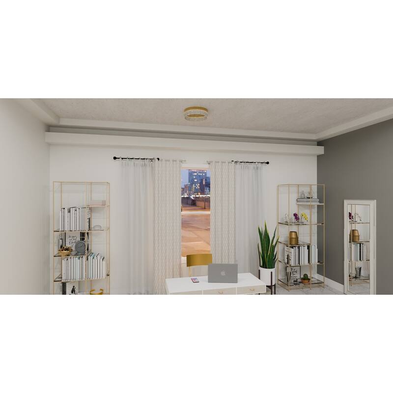 Vistaria Integrated LED Brushed Gold Flush Mount