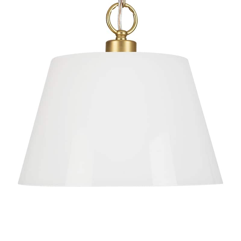 Minimalist 1-Light Cone-Shaped Glass Single Pendant - N/A