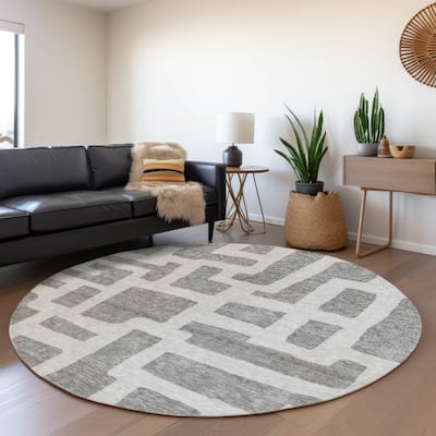 Premium Washable Super Soft Geo Maze Mayfield Rug