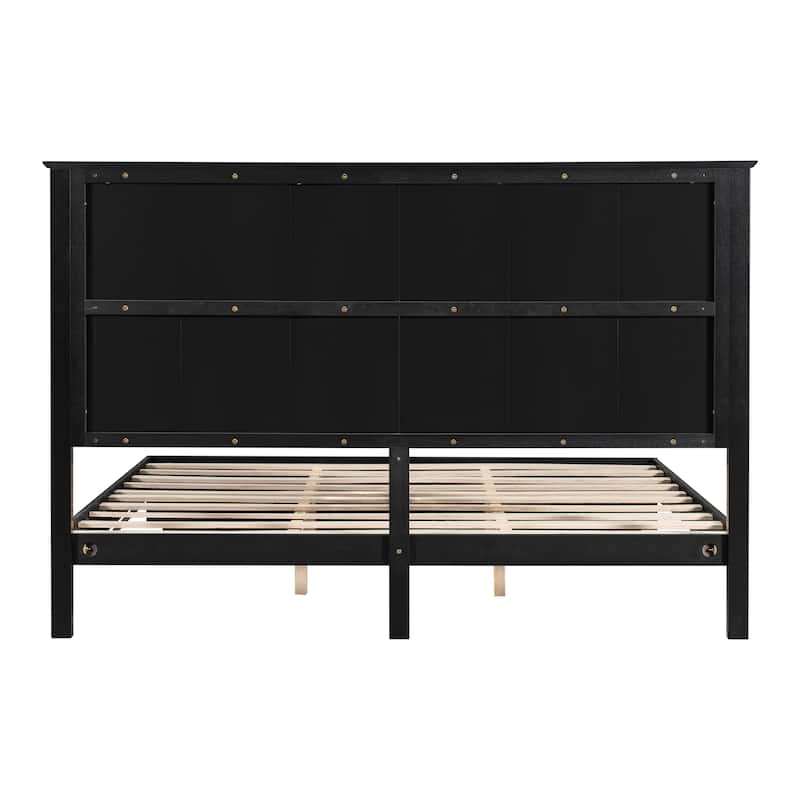 Christopher Knight Home - Brookhaven Modern Wooden Panel Bed with Vertical Slat Headboard