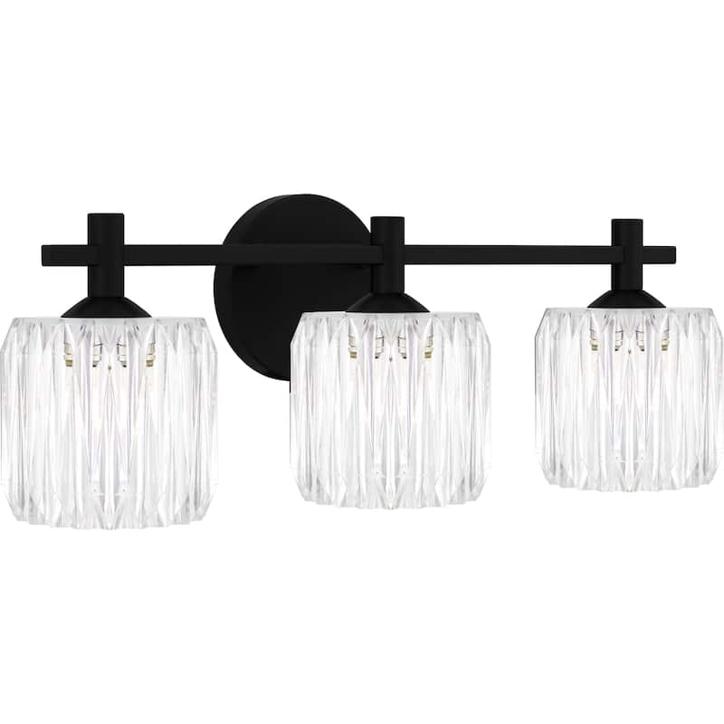 Spade 3-Light Matte Black Bath Light