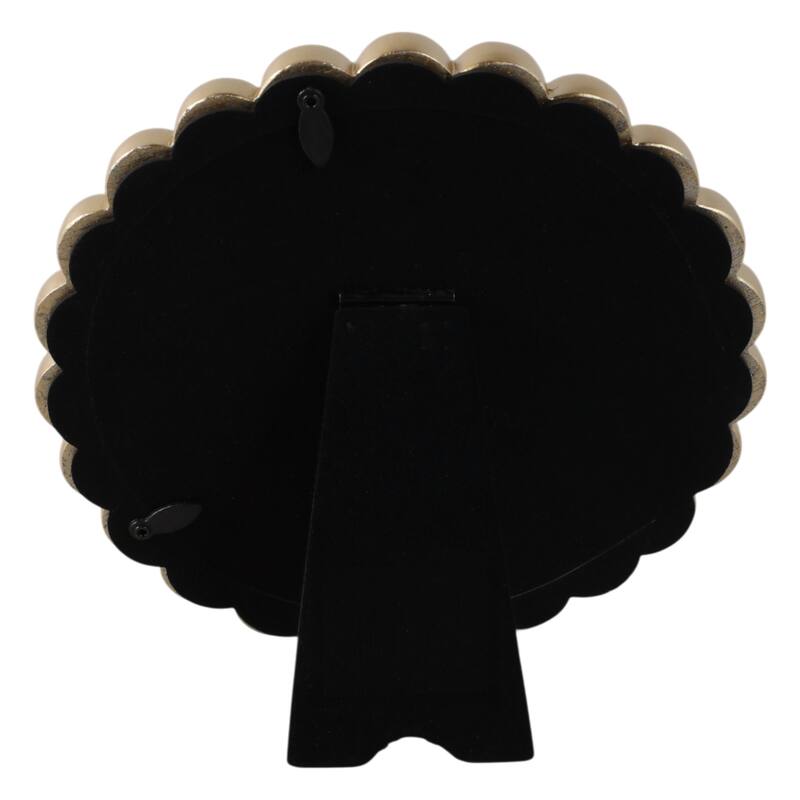 Gold 6x6 in. Glass Matted To 4x4 Beaded Modern Photo Frame