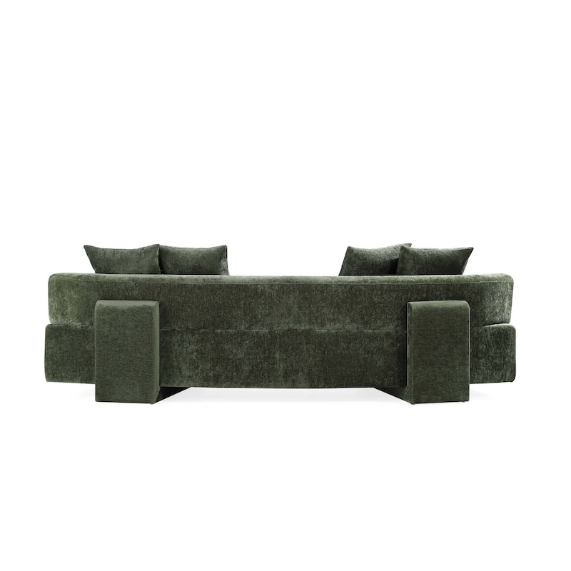 Manhattan Comfort Modern Verandah Chenille 112 Inch XL Sofa