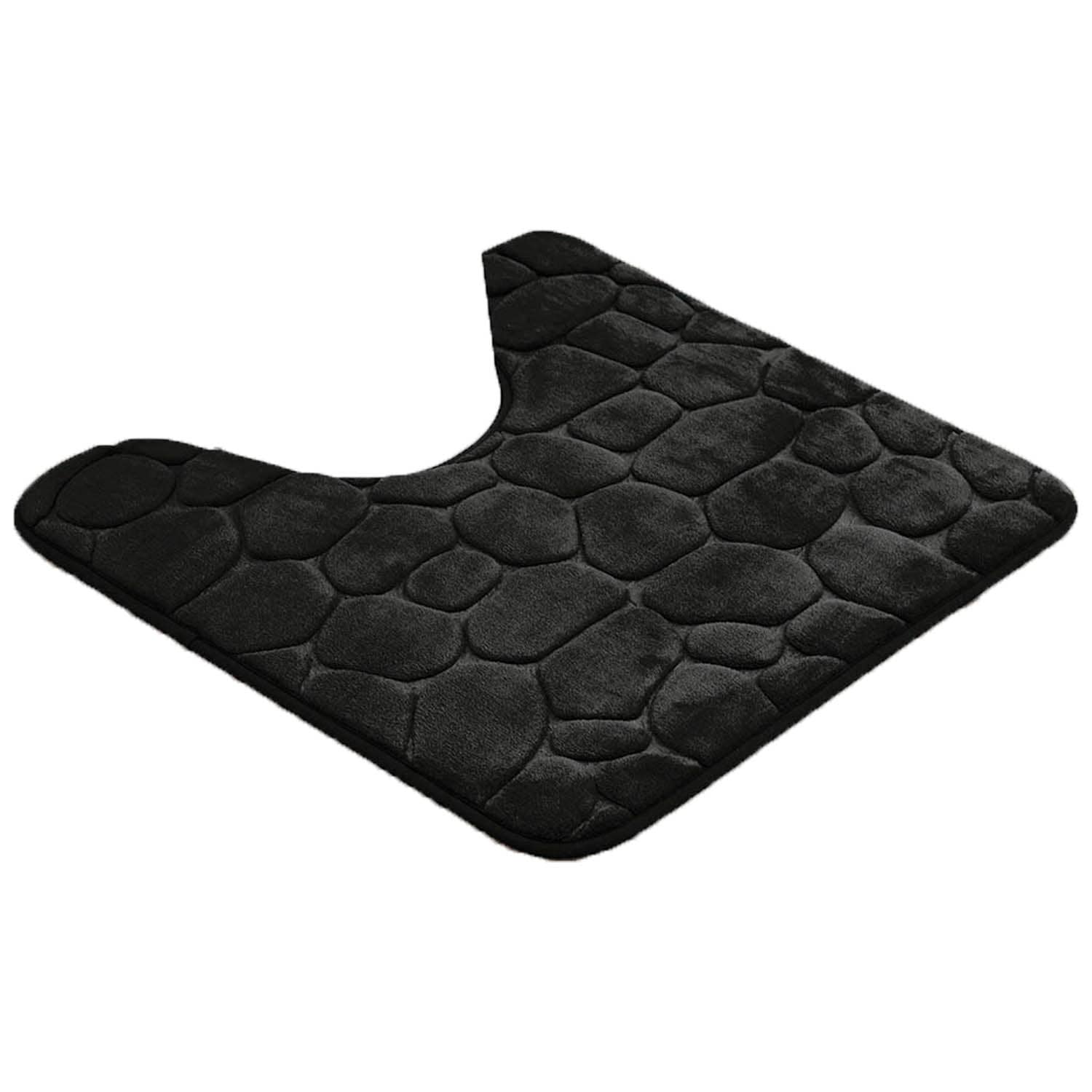 3D Cobble Taupe 20 in. x 32 in. Stone Shaped Memory Foam