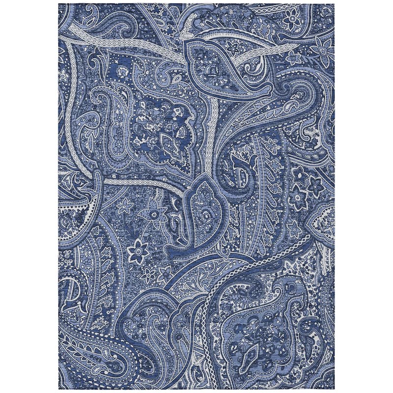 Machine Washable Indoor/ Outdoor Chantille Traditional Paisley Rug