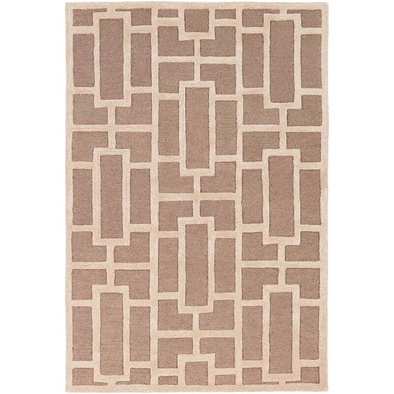 Hand-tufted Thaxted Geometric Wool Rug