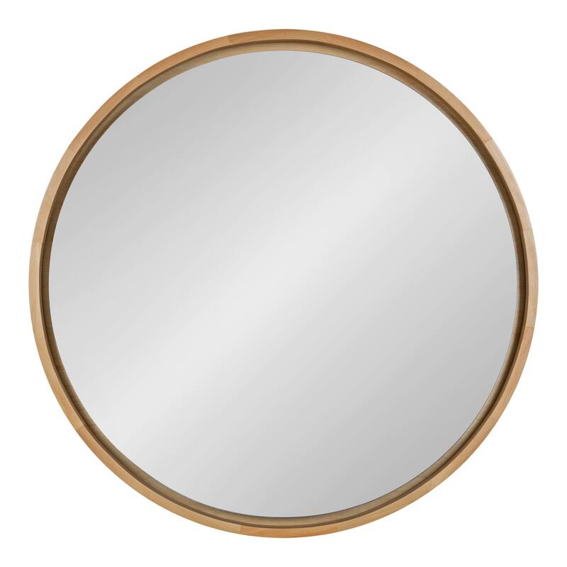 Kate and Laurel Evans Framed Round Wall Mirror - 30" Diameter