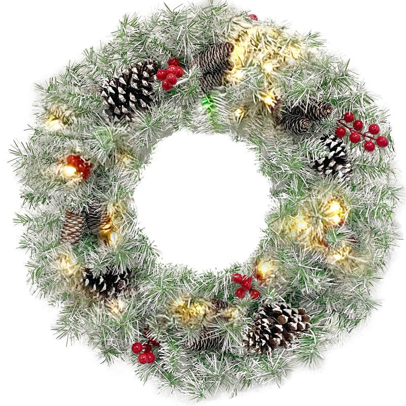 Pre-lit Xmas Tree Artificial Christmas 4-Piece Set