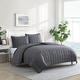 preview thumbnail 12 of 15, Nautica Solid Brushed Jersey Reversible Quilt Set Grey - King